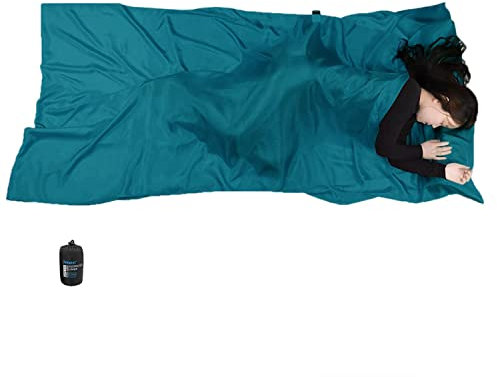 BROWINT Seidenschlafsack Inlett, Hüttenschlafsack aus 100% Naturseide, Extrabreite 220x110cm, 220x87cm, Mumie, Schlafsack Inlett, Inlay, Reiseschlafsack dünn, Leicht, Kompakt, Verstärkte Ecken