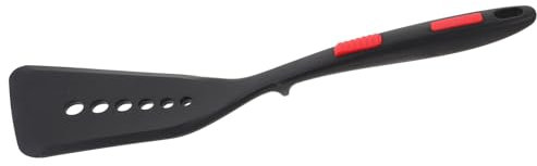 PRETYZOOM Silicone Spatula Kitchen Turner Round Slotted Spatula Scraper Flipper Nonstick Cookware for Baking Cake Icing Egg Fish Pancake Cookie