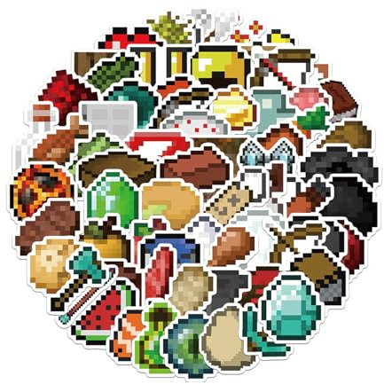 Yoimckay 70 Stück Graffiti-Aufkleber, Videospiel-Aufkleber-Set, wasserdichte Vinyl-Aufkleber, dekorative Aufkleber, für Laptop Skateboard Gitarre Gepäck Wasserflasche Telefon