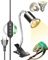BrightArk Schildkröte Wärmelampe Terrarium, Reptilien WäRmelampe 50W UVA/UVB Lampe Terrarium mit Timer und Clip E27 Lampenfassung für Schildkröte Spinne Eidechse Schlange Amphibien(2 Birnen enthalten)