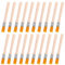 20Pcs Small Paint Brushes, Craft Paint Brushes with Wood Handle, 1/2 Inch Paint Brush, 5 Inch Small Wood Paint Brush for Walls, Touch Up, Cabinets, Fences, Edge Painting Tool (0.5 Wide）