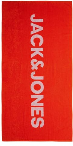 JACK & JONES Badetuch 160 cm x 80 cm Handtuch Strandtuch JACBEACH Towel, Farbe:Orange, Artikel:12270959-orange
