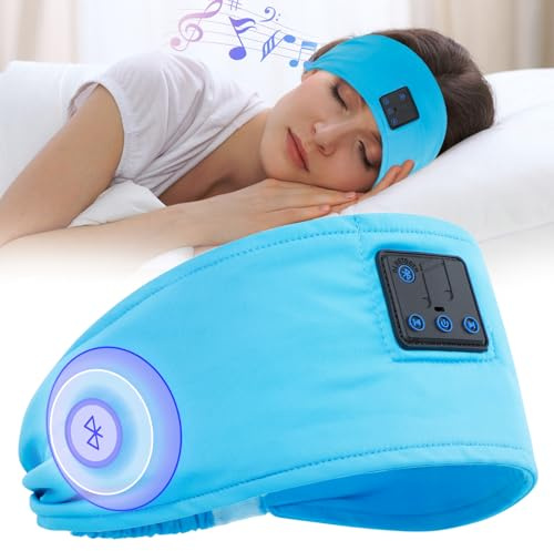 5-in-1 Sleep Headphones Bluetooth 5.4,Sports Wireless Bluetooth Headband,with Thin HD Stereo Speaker, Soft Music Headband Earphones for Men Women Teens Sleeping Workout Yoga & Travel , Washable