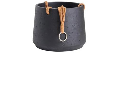 NexaGeniX flowerpots Wall Hanging Planter Small Hanging Plant Hanging Basket Hanging Planter Balcony Hanging Planter Hanging Orchid Hanging ceramic plant pots(Black,Large)