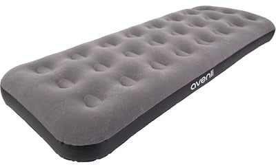 AVENLI Luftmatratze Camping Single-Size 191x73x22 cm, Gästebett 1 Person, Coil-Beam, beflockt, bis 150 kg, grau/schwarz, ohne Pumpe