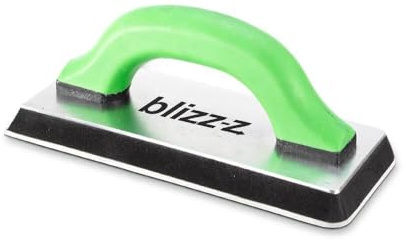 blizz-z Fugbrett Profi mit Gummibelag - L: 24 cm x B: 10 cm - 1 Stück | ergonomisch geformter Griff - Reibebrett mit Softgriff zum Verfugen von Zement- und Epoxidharz - Made in Germany