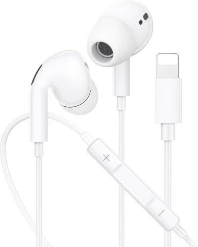 Kabel Kopfhörer iPhone, iPad Kopfhörer mit Kabel [MFi-Zertifiziert] mit Mikrofon und HiFi, Kabelkopfhörer Ohrhörer für iPhone 14 Plus Pro Max/13/12/11/XR/XS/X/SE/8/7/Air/Mini/14P Unterstützt alle iOS