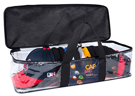 Cap Buddy Cap Bag Kappenaufbewahrung Herren Kappen Halterung hält bis zu 20 New Era Baseballkappen für Fitted Flexfit Snapback Trucker Basecap Halter für Schrank Wand Regal