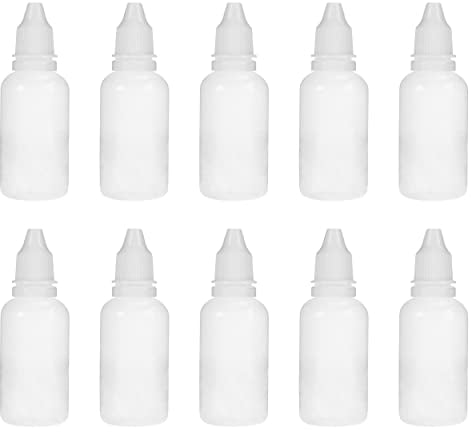 JJ Prime - 10pcs Empty Plastic Squeezable Dropper Bottle | Water Liquid Eye Drops | Squeezy Bottles | Refillable Bottles Containers Portable Travel Set (50ml/1.7oz)