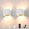 Klighten 2 Stücke Smart Wandlampen Dimmbar 3000K-6000K,14W LED Wandleuchte kompatibel mit Amazon Alexa,Einstellbares Lichtstrahldesign,IP65,Wandleuchten für drinnen/draußen,Weiß
