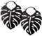 Wildcat Monstera Leaf Hoops Schwarz onesize