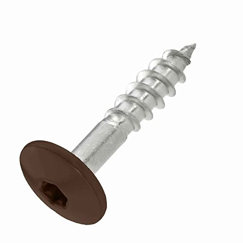 SCREW REBEL Fassadenschrauben 4,8x25 TX20 - RAL 8014 Sepiabraun - 100 Stück Edelstahl A2 Trespo