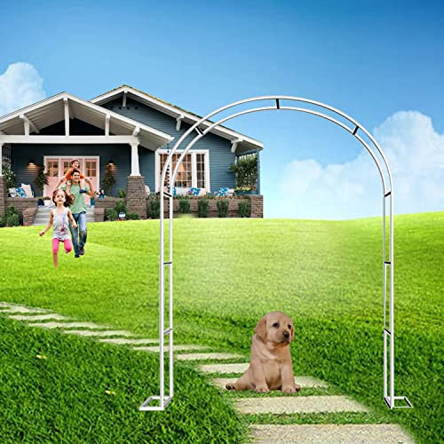 Arurai Verzinkt Rosenbogen Metall Pergola Rankhilfe Rankgitter Torbogen Für Kletterpflanzen Wetterfest Und Freistehend, Breit 120cm 150cm 180cm 200cm 210cm 230cm 240cm 250cm 280cm 300cm