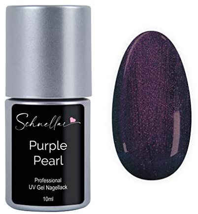 SN UV Nagellack Perlmutt lila dunkel Gellack UV LED Gel Shellack soak off Farbgel 10ml - Purple Pearl effect SN215