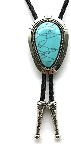 Bolo Ties Krawatte Für Herren - Antikes Muster Wassertropfen Türkis Anhänger Krawatte Hemd Zubehör, Europäisch Amerikanisch Männlich Weiblich Halskette Hochzeitsgeschenk, Himmelblau, Einheitsgröße