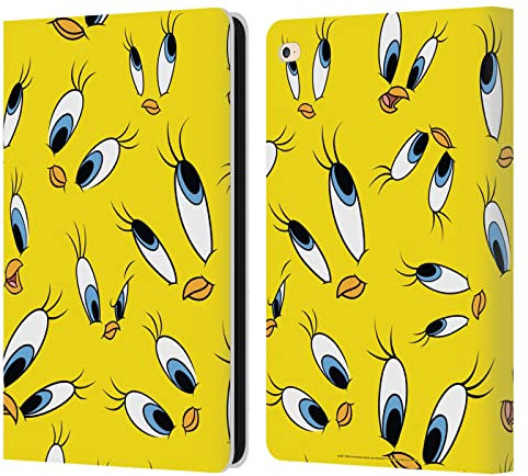 Head Case Designs Licenciado Oficialmente Looney Tunes Tweety Patrones Carcasa de Cuero Tipo Libro Compatible con Apple iPad Air 2 (2014)