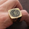 XJruixi Vintage Mason Masonic Ring Crystal Mens Ring Punk Heavy Duty Stainless Steel All Seeing Eye Ring Biker Jewelry Gift