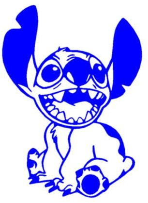 GAETOYEN Autoaufkleber Lustig Hund 20Cm(7.87In) Stitch Cartoon Schöne Lustige Autoaufkleber Dekoration Kreative Abziehbilder Kofferraum Windschutzscheibe Auto Tuning Styling Vinyls(Glh1D14211)