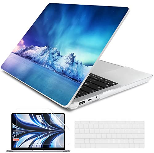Batianda Case for 12.4 Microsoft Surface Laptop Go 3 2023 Release/Surface Laptop Go 2 (2022), Designed Clear Protective Plastic Hardshell & Keyboard Cover & Screen Protector, Aurora