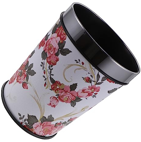 Alipis Chinese Style Trash Can Retro Style Decorative Waste Bucket for Bathroom Bedroom Home Supply Large-capacity Trash Can