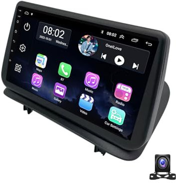 EsaSam Android 11 Radio Coche con 9 Pulgadas Pantalla Táctil para Renault Clio 3 2006~2019, Autoradio Bluetooth con GPS Navigation/FM/USB, Apoyo 4G/WiFi/SWC/DSP/Auto/Carplay,Y2 2g+32g