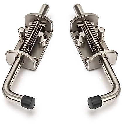 Kocusu Federriegel Edelstahl 304 4 * 13.5CM,Federriegel Schwerlast Schieberiegel mit Gummigriff,Riegelschloss Torriegel für Türen,Fenster,Schuppentür,2PCS