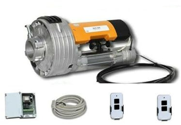 KIT MOTORE SERRANDA SARACINESCA GARAGE AVVOLGIBILE MADE IN ITALY 170KG CON FRENO CENTRALINA TELECOMANDI
