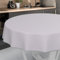 Wachstuch-Tischdecke Tischdecke abwaschbar Wachstuch Garten-Tischdecke Outdoor Indoor Rund 120cm mit Saum Grau