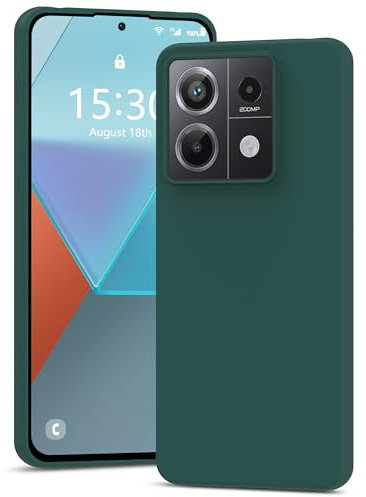 YATWIN für Xiaomi Redmi Note 13 Pro 5G Hülle, Premium Silikon Handyhülle mit Kameraschutz, Seidig-Weicher Berühren Ultra Dünne Stoßfeste Kratzfeste Schutzhülle, Grün
