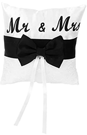 STOBAZA Satin Schleife Kissen 15cm Für Hochzeit Handgemachte Satin Träger Kissen