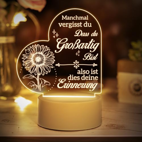 Vetbuosa Geschenke für Frauen, Geburtstagsgeschenk für Frauen, Beste Freundin Geschenke, Geschenk für Freundin, Motivationsgeschenke - Acryl Nachtlampe