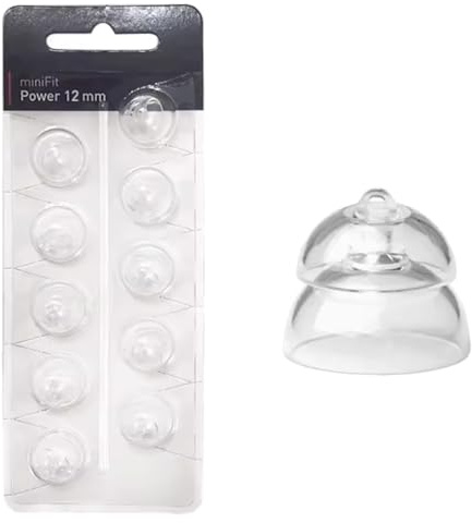EWANTO miniFit 10er Blister 12 mm Power wie Oticon Kuppeln Schirmchen für oticon miniFit Ex-Hörer