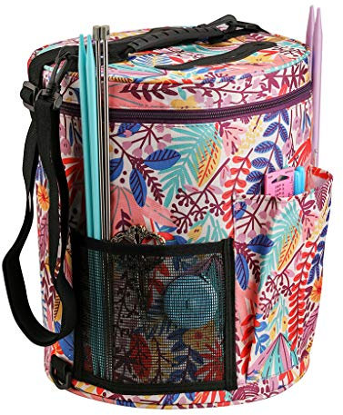 YIZITU 600D Oxford Tuch Runde Handstickerei Tasche Garn Häkelnadeln Stricknadel Aufbewahrung