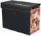 Introvibes Comic Book Storage Display Box, Collapsible Comic Short Box with Lid and Handles, Holds 200 Comic Books, 15.4x7.9x11