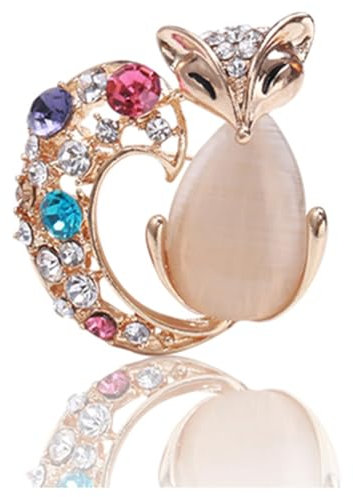 Broche Femme GIMIRO en Métal avec Perles Accessoire de Mode pour Foulard Clip, Perle Or