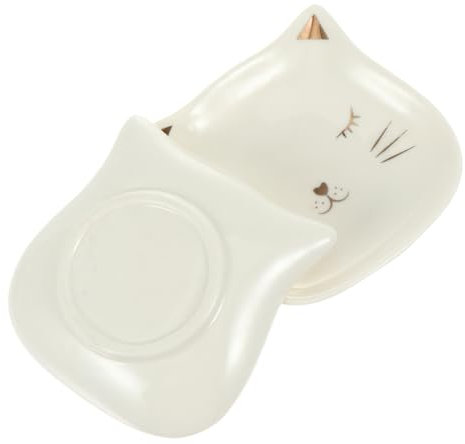 COLLBATH Rangement De Bijoux Sur Le Thème Des Chats Assiette À Bijoux En Céramique Assiette Décorative Pour Chat Décoration Dintérieur