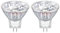 MR11 GU4 12V 10W Halogen Glühbirnen, GU4 Bi-Pin Sockel 30°Ausstrahlungswinkel, Dimmbarer Halogenstrahler Warmweiß 2800K, 35mm*35mm, Ersatzbirne für Glasfaser Weihnachtsbaum, 2er Pack