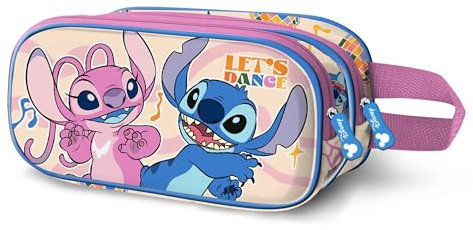 Disney Lilo e Stitch Dance-Astuccio 3D Doppio, Rosa, 22 x 9,5 cm