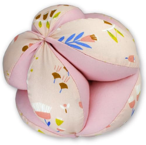 Surikatokids - Juguetes bebes 0-3 meses - Pelota Montessori - Bola Sensorial Bebe (Floral)