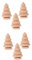 NUOBESTY 2 Sätze Buche Weihnachtsbaum Peg Puppe Formen -fort-bausatz Mini- Unfertige Weihnachtspuppen Holzspielzeug -graffiti-malspielzeug Brown Hölzern 3 Stück * 2