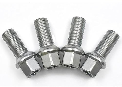 Radbolzen,Sicherheits Radschrauben 4 Stück Gelten For Radnaben-Reifenschraubenbolzen. Passend VW Jetta Bora. Golf 6 MK6 PASSAT B7 CC. Passat Tiguan