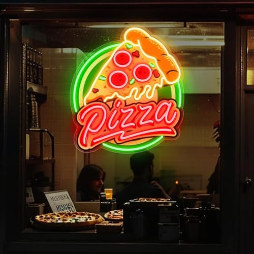 Pizza Neon Sign, Pizza Led Sign | Business Restaurant Kitchen Signs Bedroom for Wall