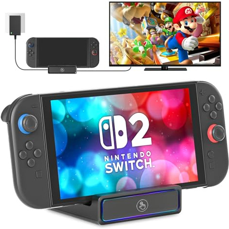 Switch2 - Base para Nintendo Switch 2 y 1, adaptador de TV 4 en 1 con 4K a 60Hz, puerto USB 3.0, carga tipo C de 100 W, estación de acoplamiento portátil de viaje, para Samsung Dex, MacBook