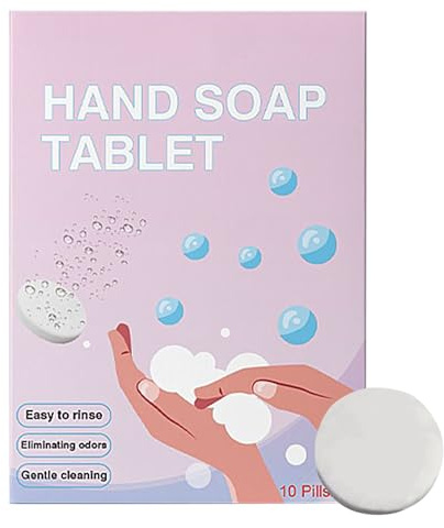 Foaming Hand Soap Tablets, Set of 10 Cleaning Soaps Tabs, Moisturizing Foaming Hand Tablets for Home Use, Eco-Friendly and Convenient Soap Solution for Daily Handwashing