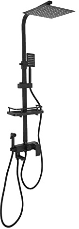 Juego de Ducha de Lluvia 0-80℃ Columna de Ducha 4 Modos de Salida de Agua | Duchas de Baño con Ducha de mano y Grifo, Altura Ajustable, para Hoteles, Centros de Baño, Piscinas