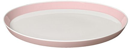 Ritzenhoff Livø Speiseteller, Speise Teller, Servierplatte, Menüteller, Porzellan, Weiß / Rosa, Ø 26 cm, 4150003
