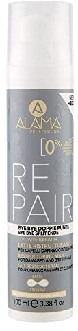 Alama Professional Repair Bye Bye Doppie Punte Latte Ristrutturante per Capelli Danneggiati e Sfibrati, Giallo, 100 Millilitri