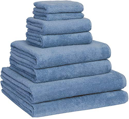 Home and Plan Badetuch aus 100% türkischer Baumwolle mit 2 Badetüchern (8er-Pack) Blau