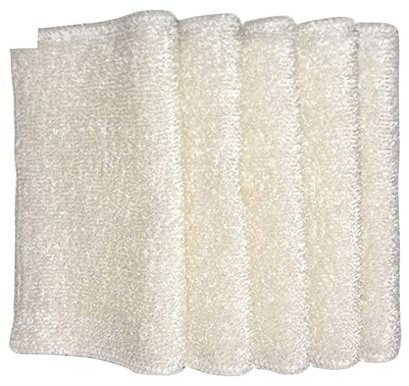 Wondder Bamboo Fiber Dish Towels, 5 Pack Super Absorbent Anti-grease Washing Towel Dishcloths Magic Kitchen Wiping Rags Cleaning Cloths (9 x 7 Inch)