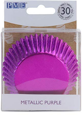 PME Metallic Purple Cupcake Cases, Foil Lined-30 Pack